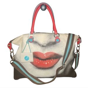 Gabs lip Print Satchel Bag